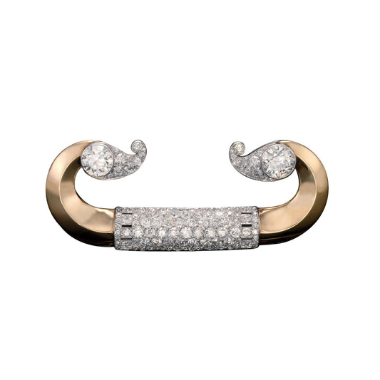 Belperron Jewelry Art Deco Fibula Brooch