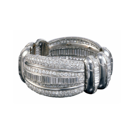 Belperron Jewelry Rock Crystal Diamond Bracelet