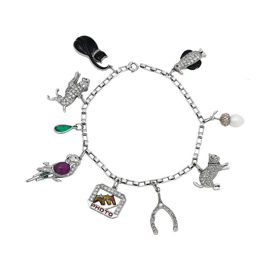 BLACK, STARR & FROST Art Deco Charm Bracelet