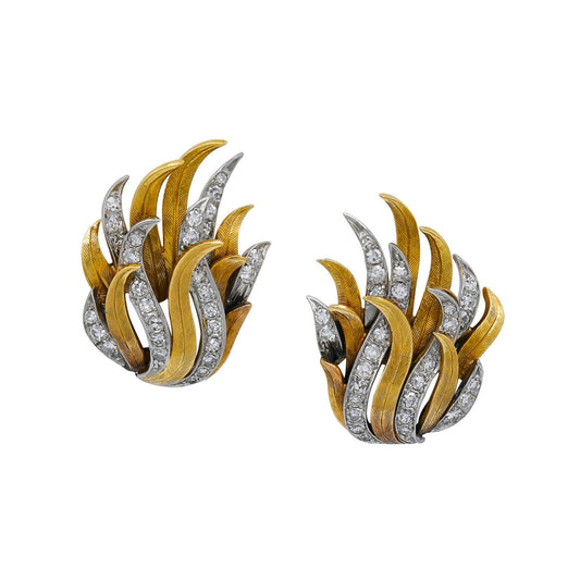 Paul Flato Jewelry Flame Earrings