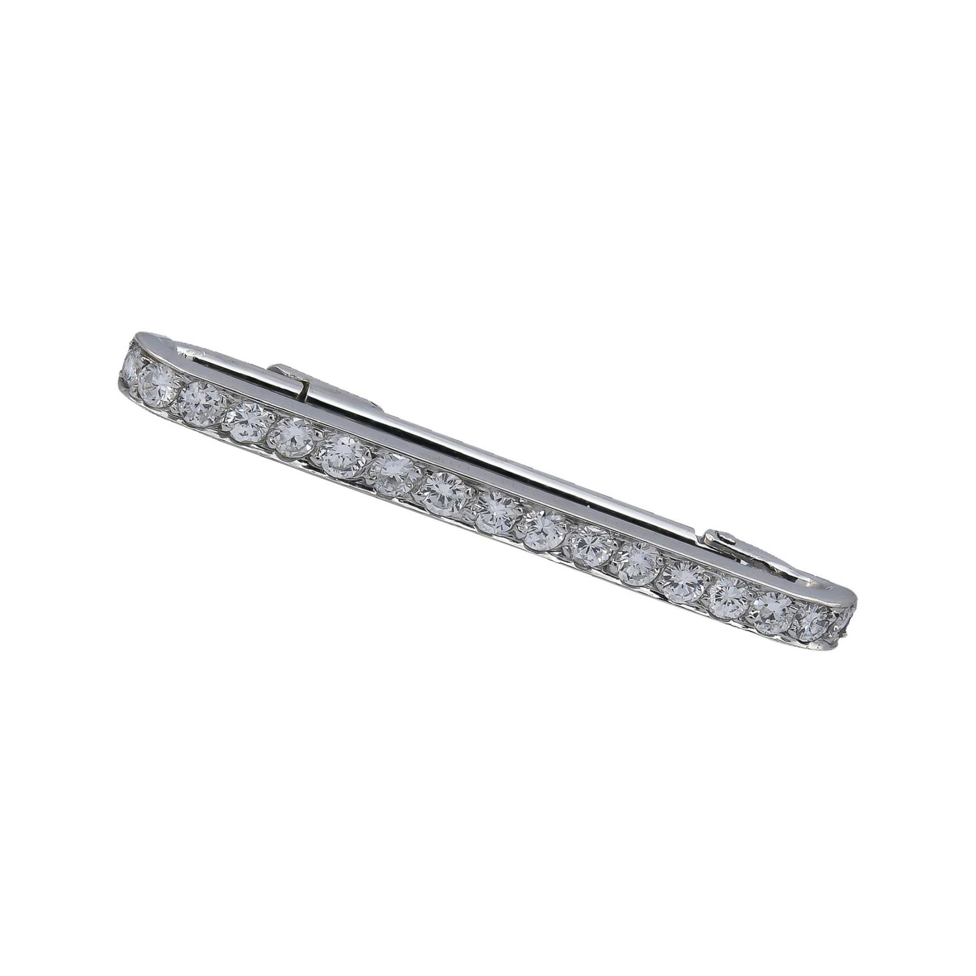 1950s Van Cleef Diamond Bar Brooch