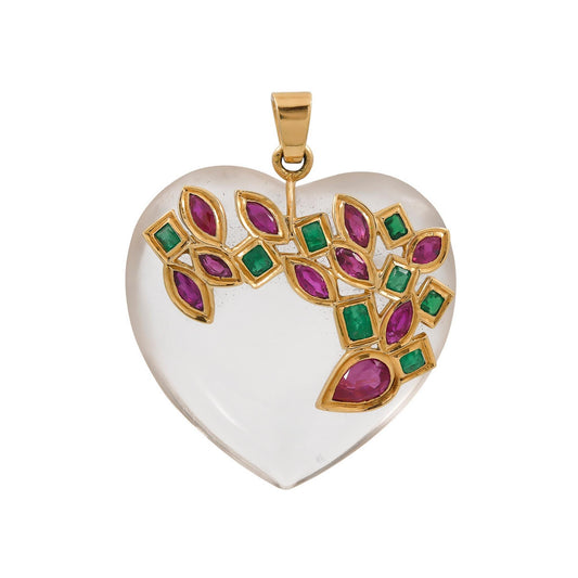 Boivin Rock Crystal Heart Pendant