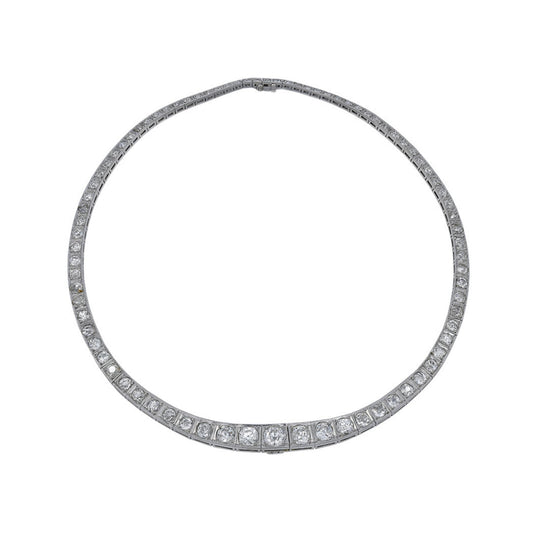 Elegant Platinum Diamond Necklace