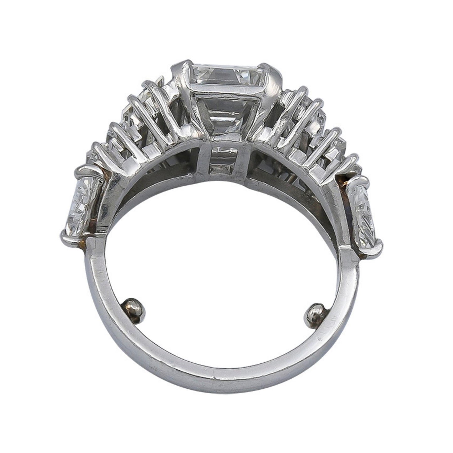 Rectangular Cut Diamond Engagement Ring