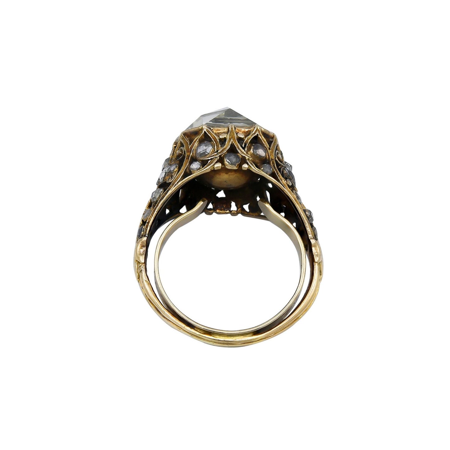 Antique Rose Cut Diamond Engagement Ring