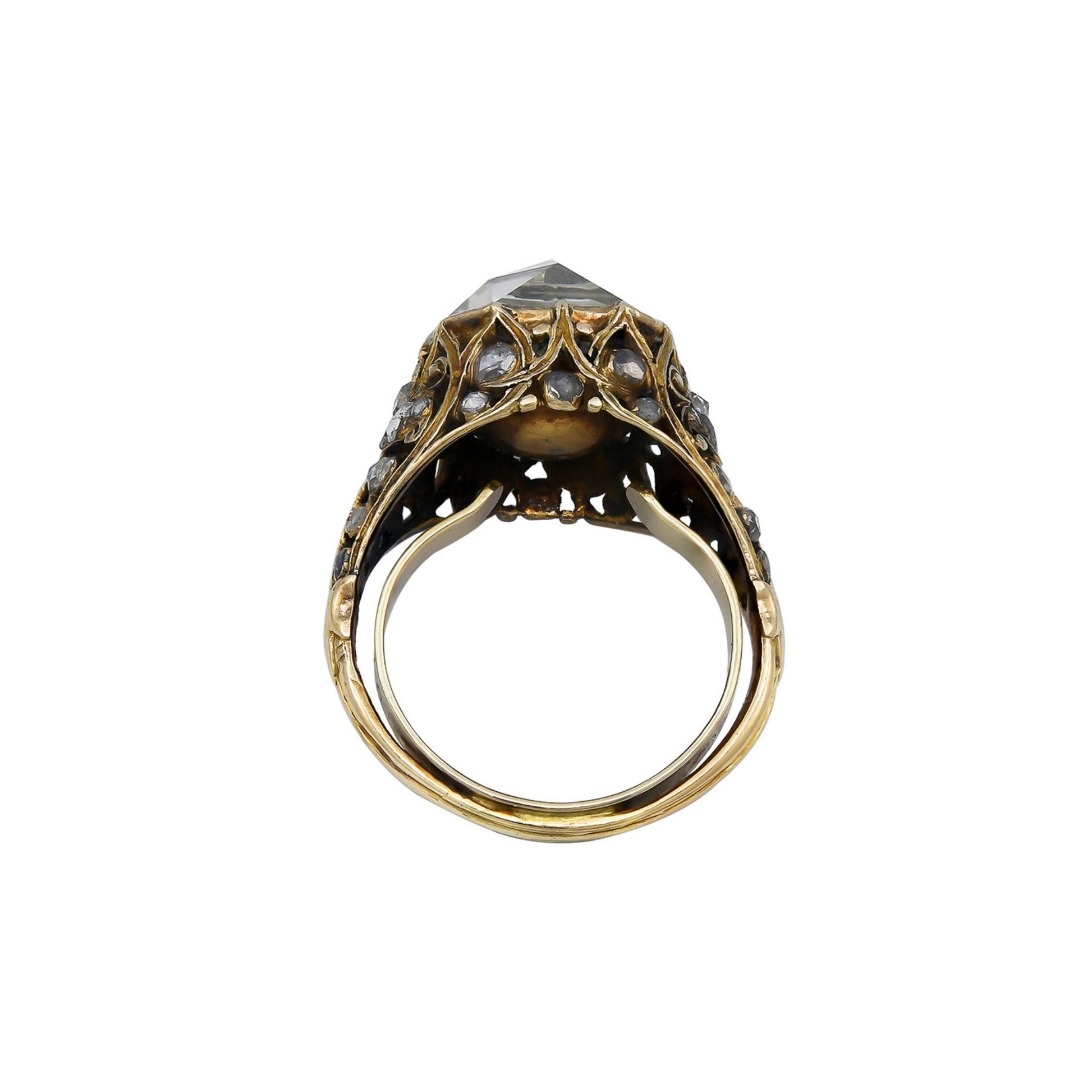 Antique Rose Cut Diamond Engagement Ring