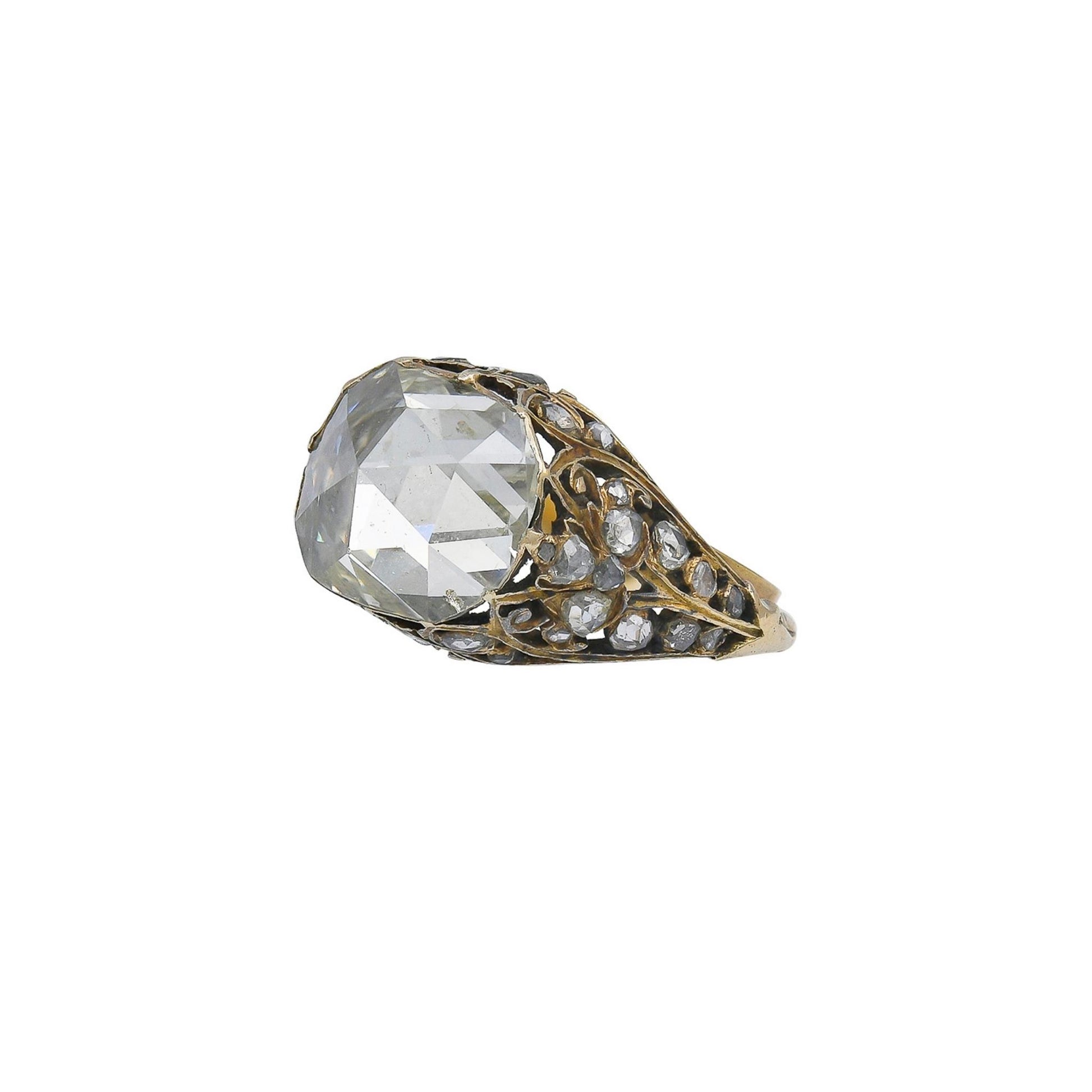 Antique Rose Cut Diamond Engagement Ring