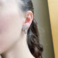 1950s Diamond Scroll Earrings