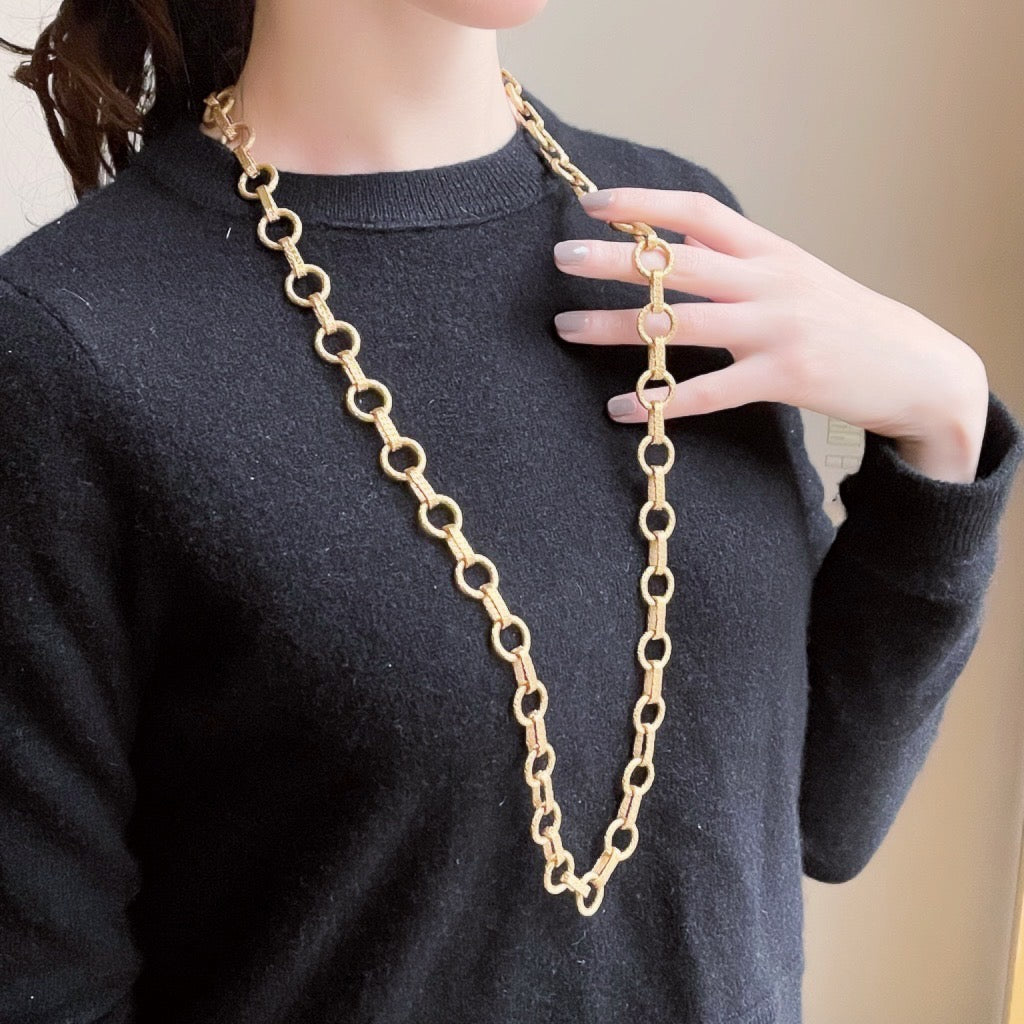 Georges Lenfant Fred Paris Long Chain Necklace