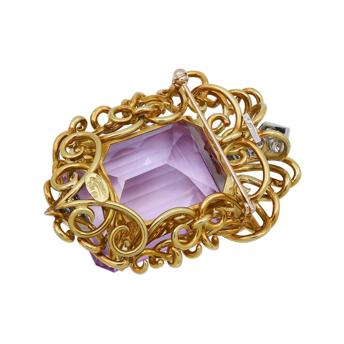 Henry Dunay Kunzite Diamond Brooch