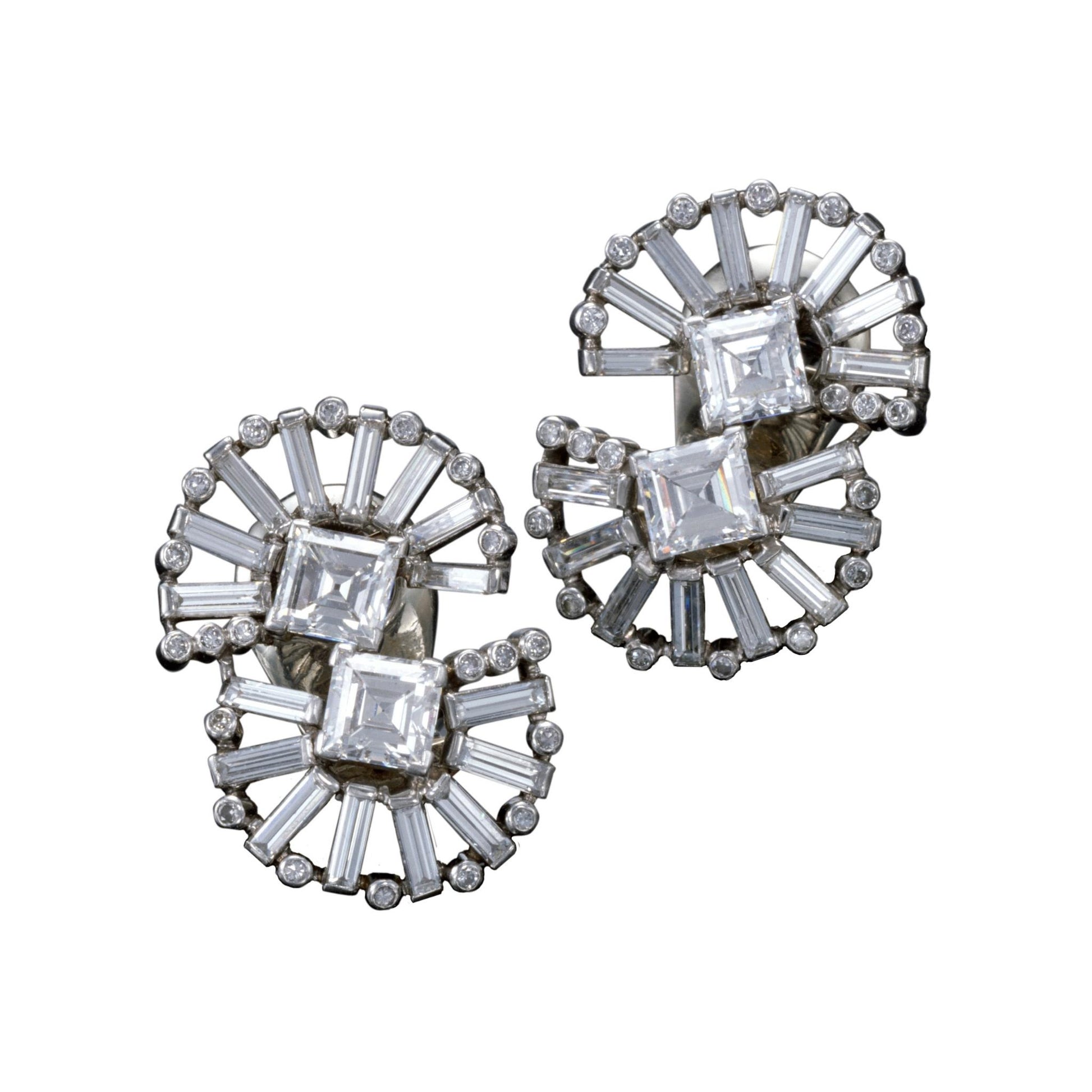 Belperron Jewelry Diamond Fan Earrings