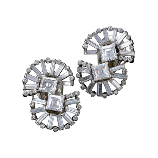 Belperron Jewelry Diamond Fan Earrings
