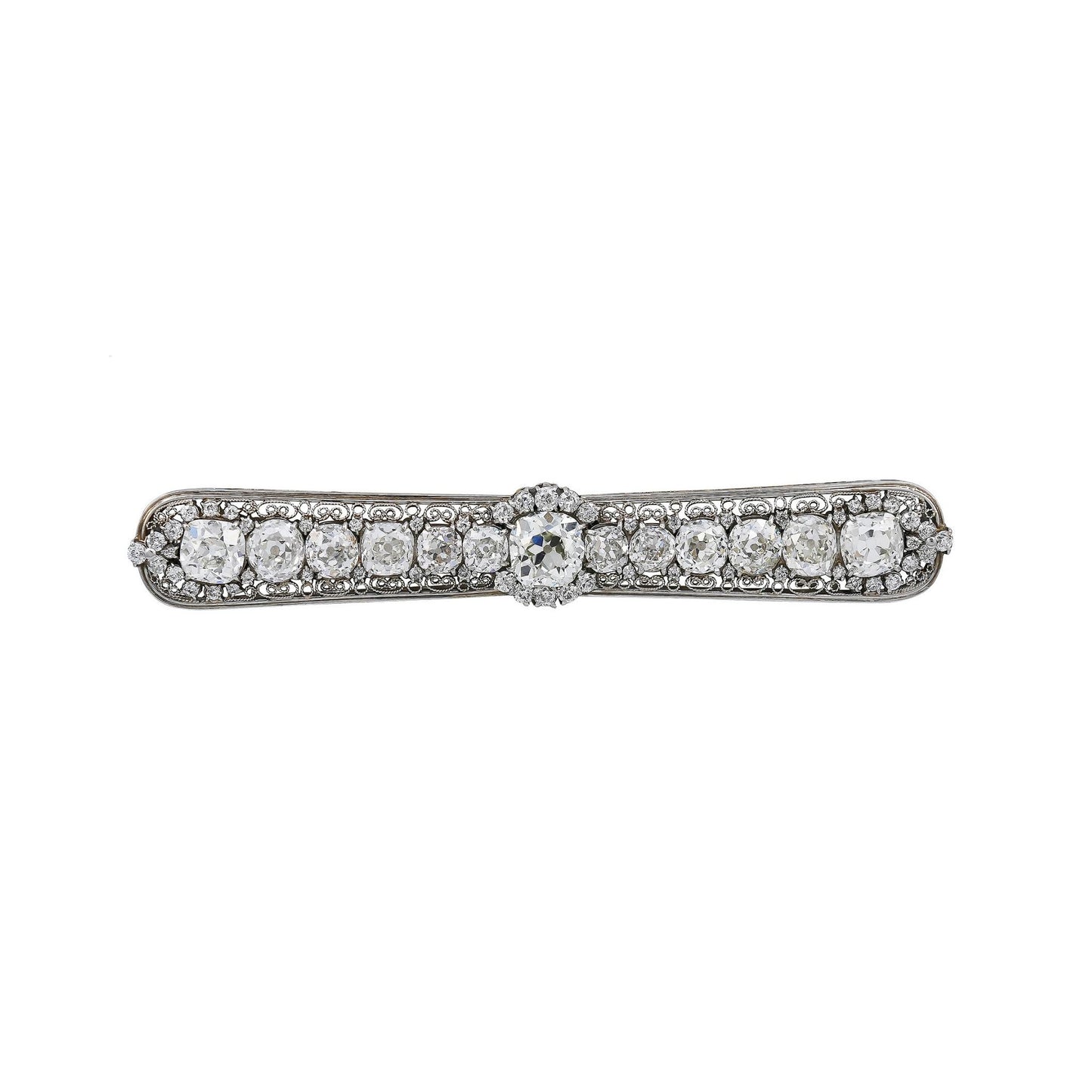 Antique Diamond Bar Brooch