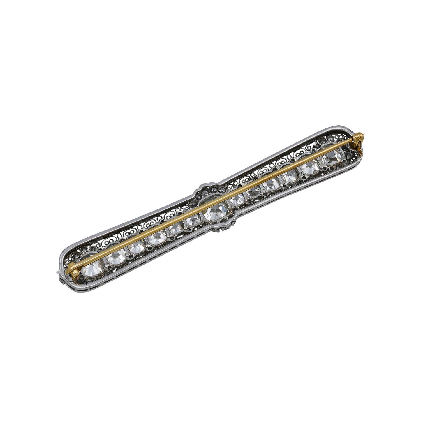 Antique Diamond Bar Brooch