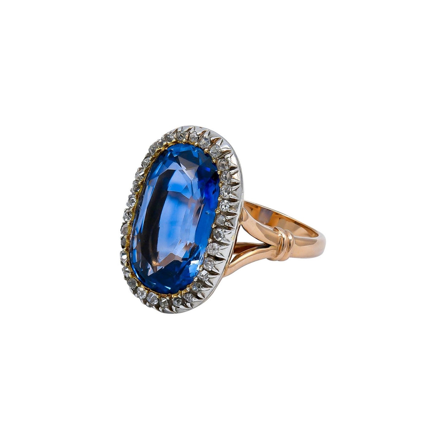 Ceylon Sapphire Diamond Ring