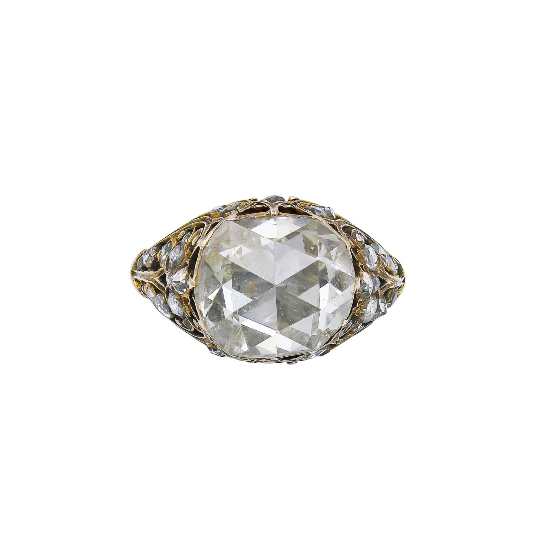 Antique Rose Cut Diamond Engagement Ring – Pamela Lipkin Collection