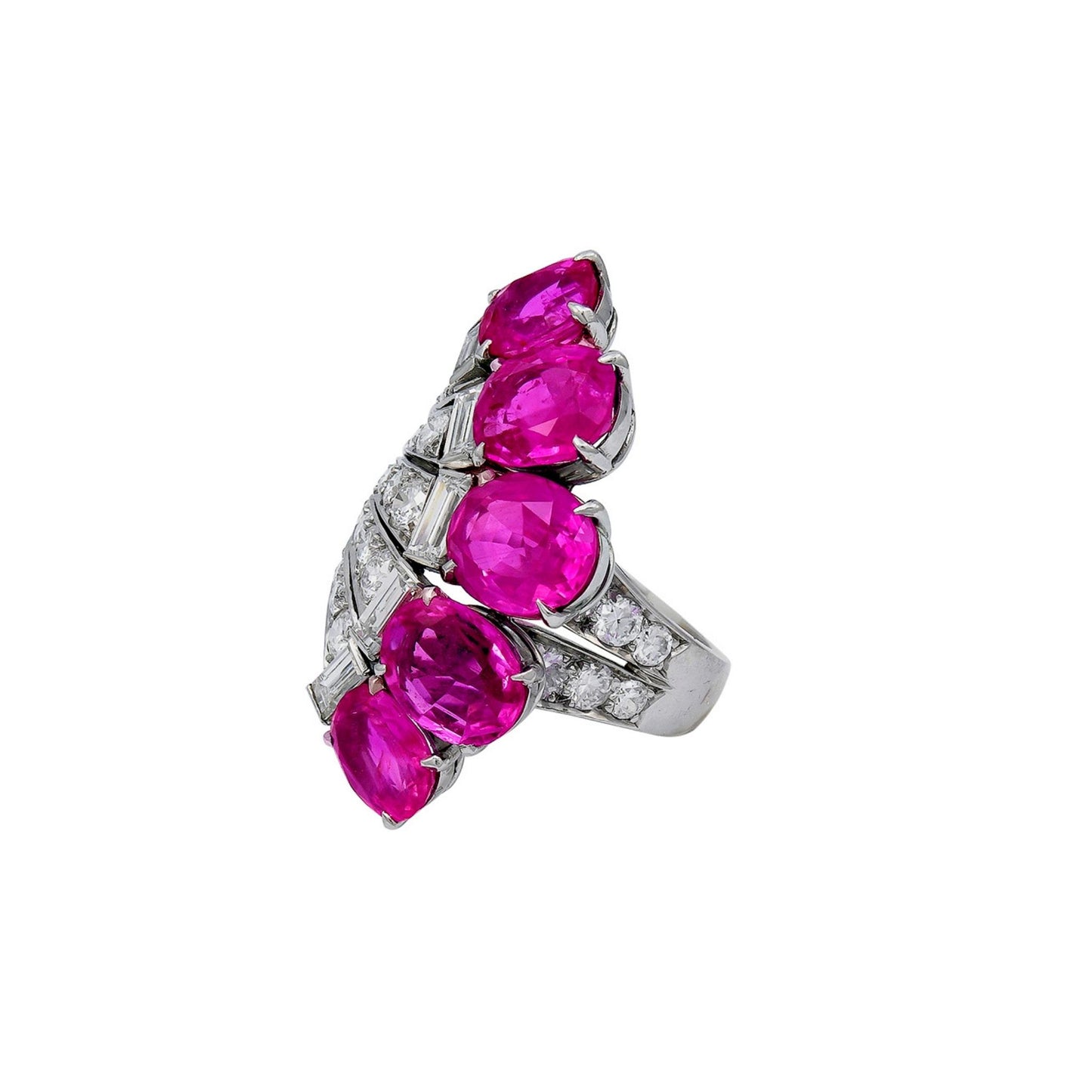 Paul Flato Jewelry Pink Sapphire Fan Ring – Pamela Lipkin Collection