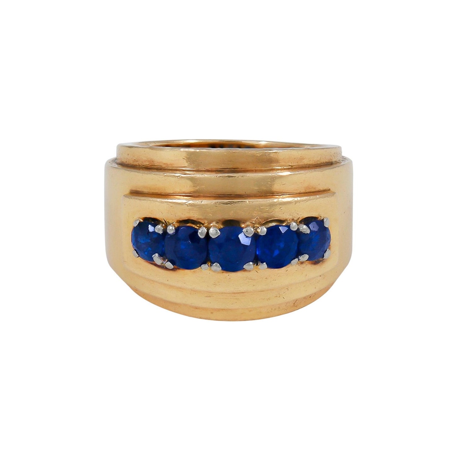 Mellerio Retro Gold Sapphire Ring