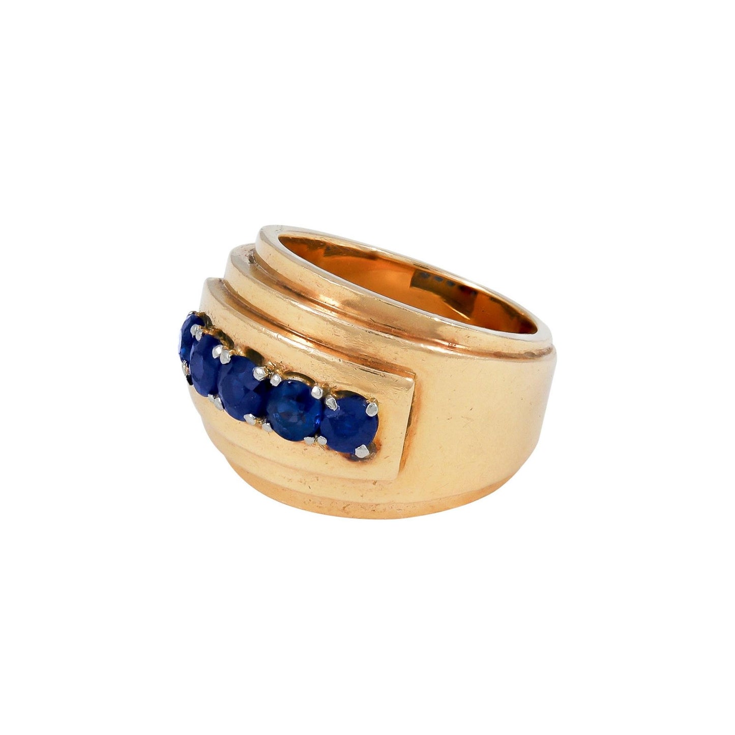 Mellerio Retro Gold Sapphire Ring